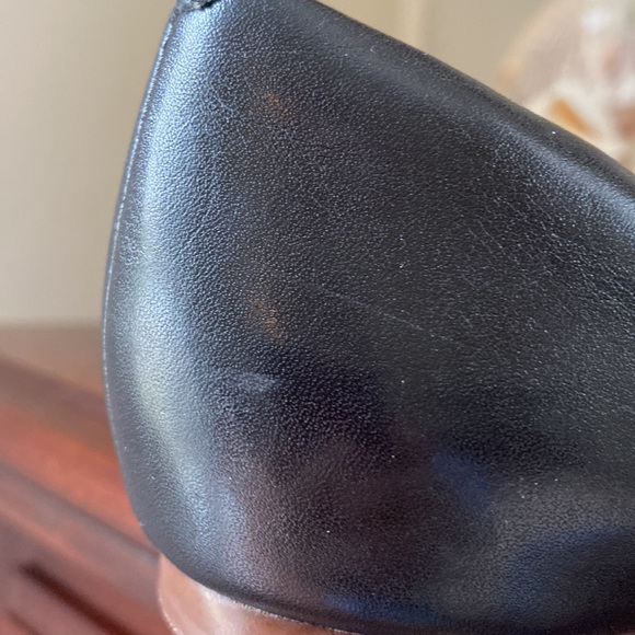 Halogen Black Leather Pointed Toe Slip On Flat Shoes Size 8 - Picture 14 of 14